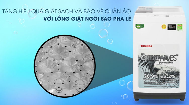 Máy Giặt Cửa Trên Toshiba AW-K1000FV-WW (9kg) - Hàng Chính Hãng - Chỉ Giao tại Hà Nội