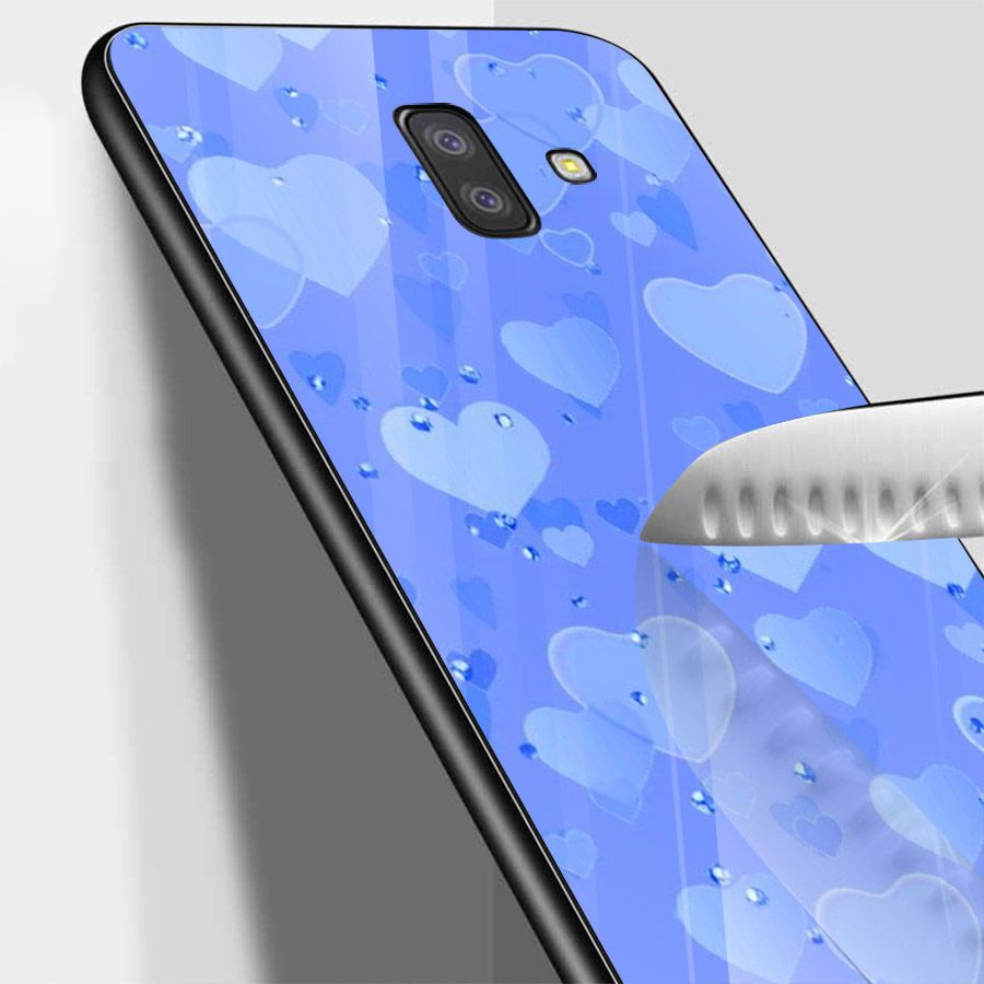 Ốp kính cường lực cho điện thoại Samsung Galaxy J6 - trái tim tình yêu MS LOVE005