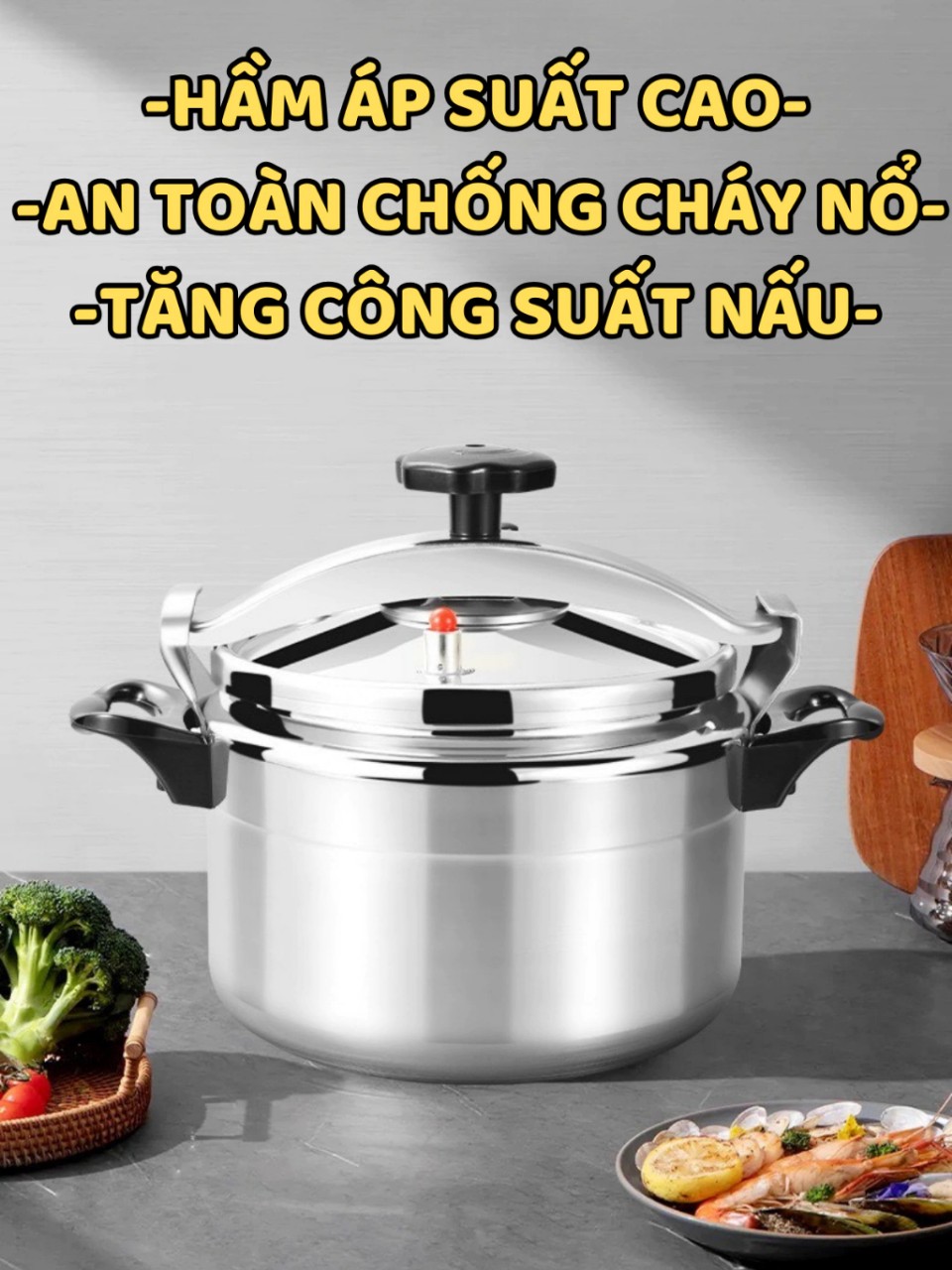 Nồi áp suất nấu bếp từ , bếp ga FUJIKA 4L-5L-7L