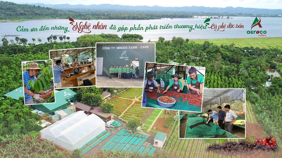 Cà phê AEROCO Blend, gói 250g, pha phin, nguyên chất 100% rang mộc hậu vị ngọt thơm quyến rũ