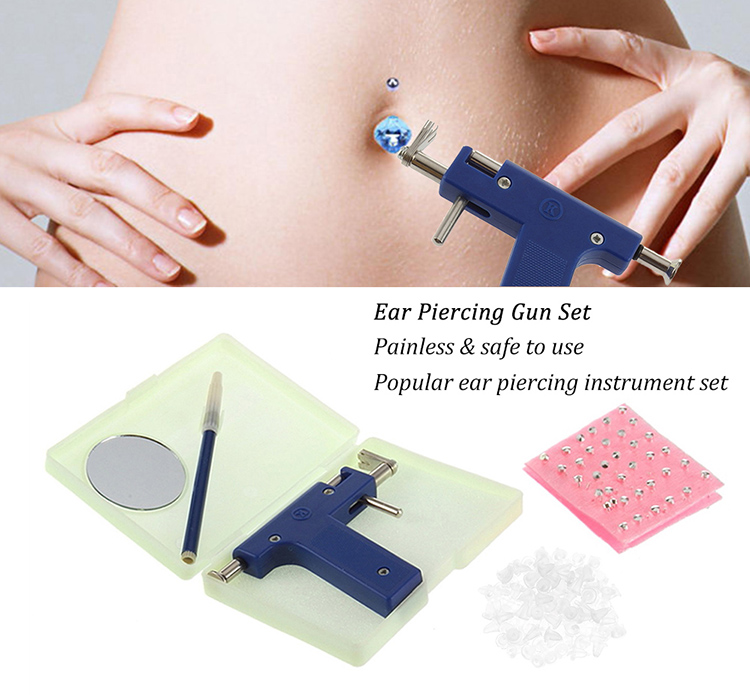 Ear Piercing Tool Ear Nose Navel Body Piercing Gun Kit With 98pcs Studs