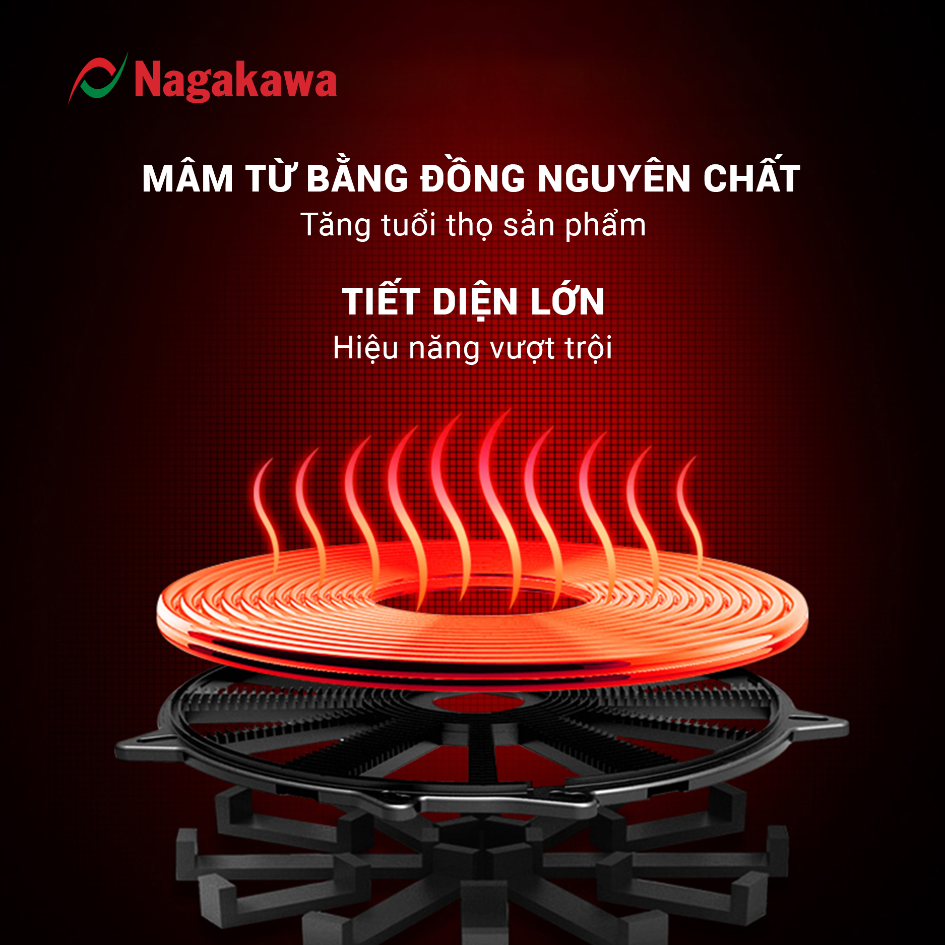 Bếp Từ Đơn Nagakawa NAG0704 (2000W) - Kèm Nồi Lẩu - Hàng Chính Hãng