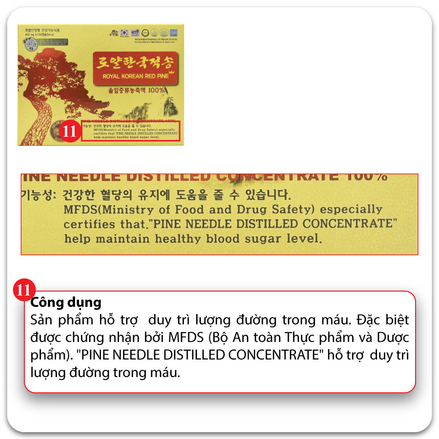 Tinh dầu thông đỏ Hoàng Gia Hàn Quốc hộp 120 viên - Royal Korean Red Pine