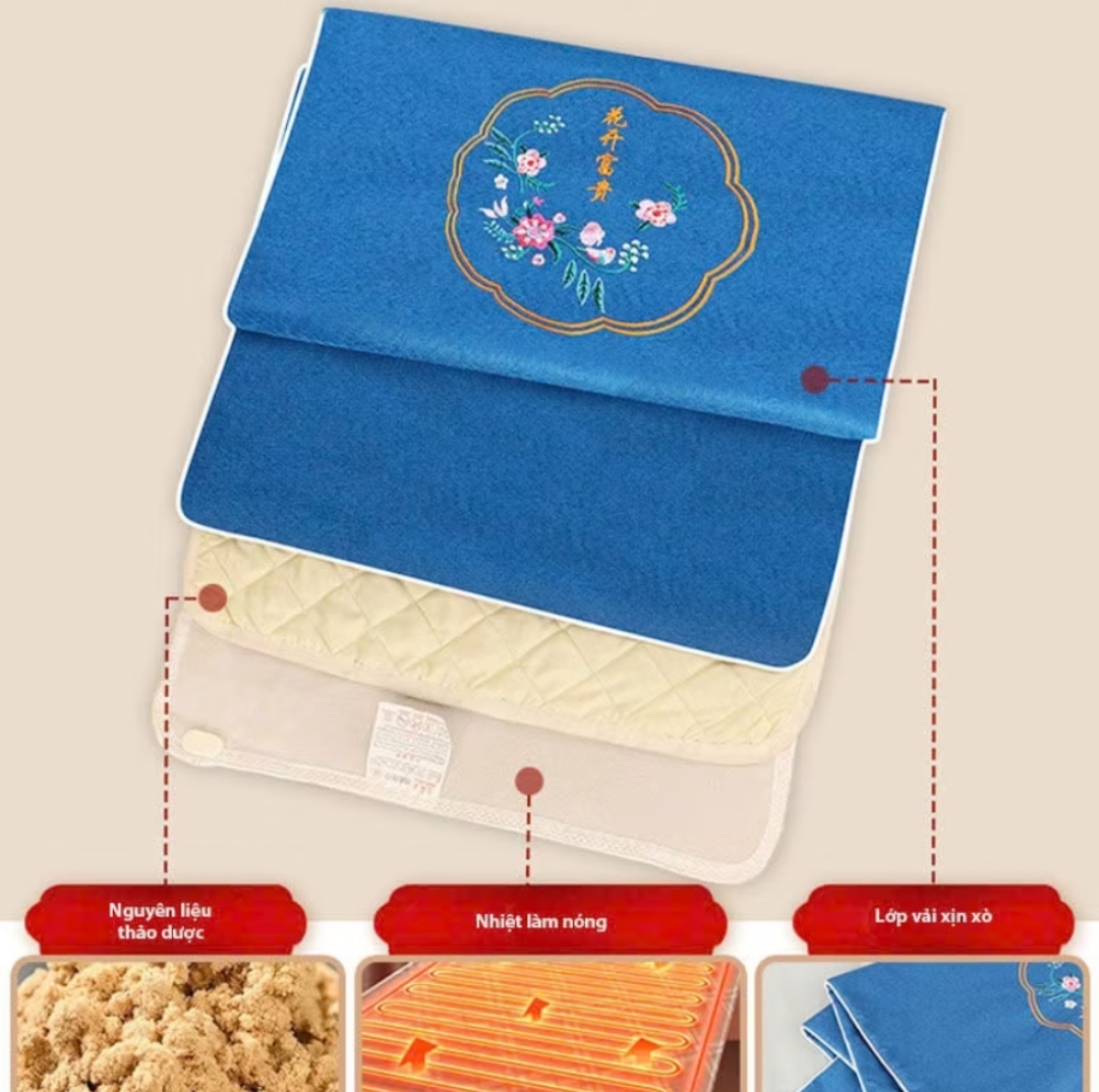 Thảm Ngải Cứu Điện, Đệm Sưởi Ngải Cứu Đông Y Hỗ Trợ Đau Vai Gáy, Đau Lưng Nhức Mỏi Xương Khớp