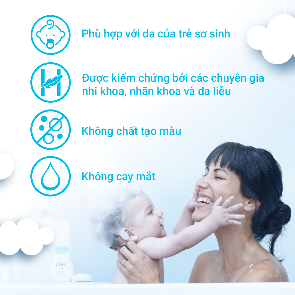 Sữa tắm gội toàn thân Baby Dove Nuôi Dưỡng Chuyên Sâu