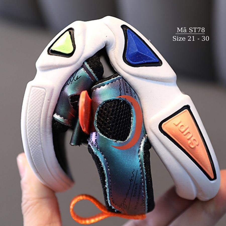 Dép sandal cho bé trai 1, 2, 3, 4, 5 tuổi quai hậu da mềm kiểu dáng thời trang mang nhẹ êm đế chống trơn trượt phù hợp cho trẻ em đi học, đi biển mùa hè phong cách Hàn Nhím Shop ST78