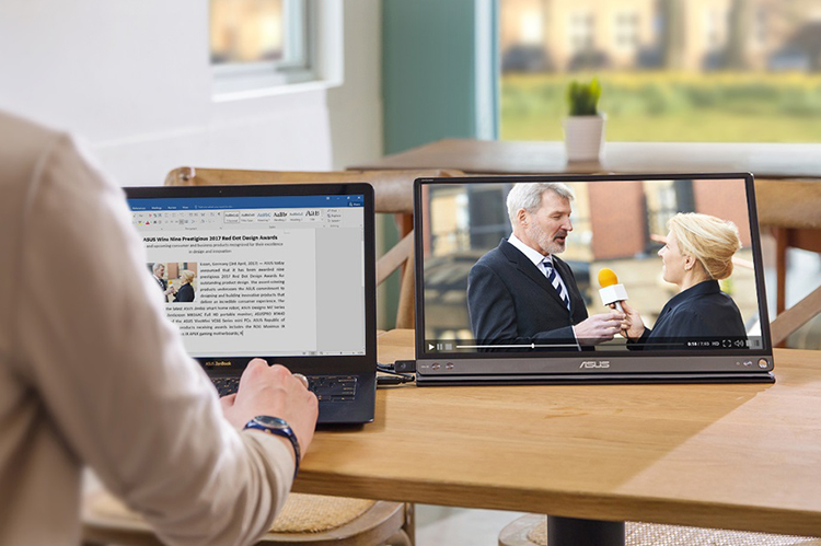 Màn Hình Di Động Asus ZenScreen MB16AC 16inch Full HD 5ms 60Hz IPS USB Type-C - Hàng Chính Hãng