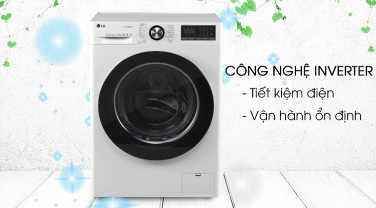 Máy Giặt Cửa Trước Inverter LG FV1450S3W (10.5kg) - Hàng Chính Hãng (Chỉ Giao Tại Hồ Chí Minh)