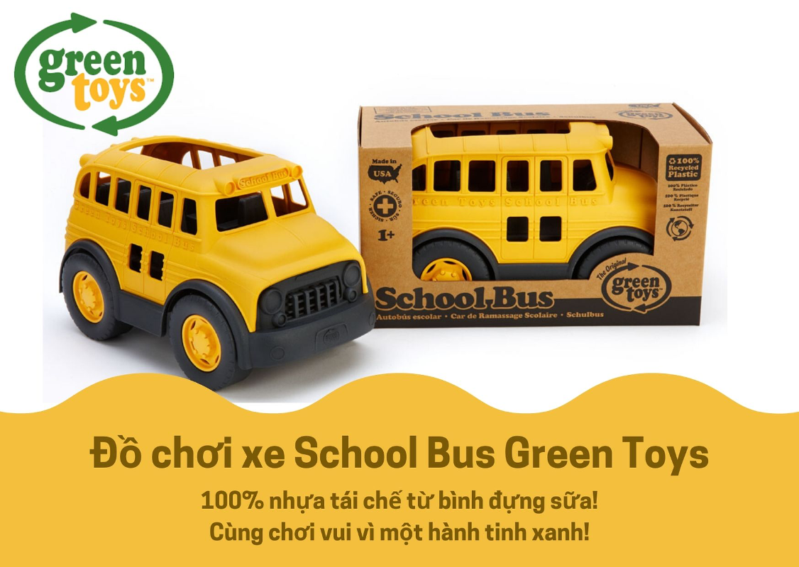 Đồ chơi xe School Bus Green Toys cho bé từ 1 tuổi