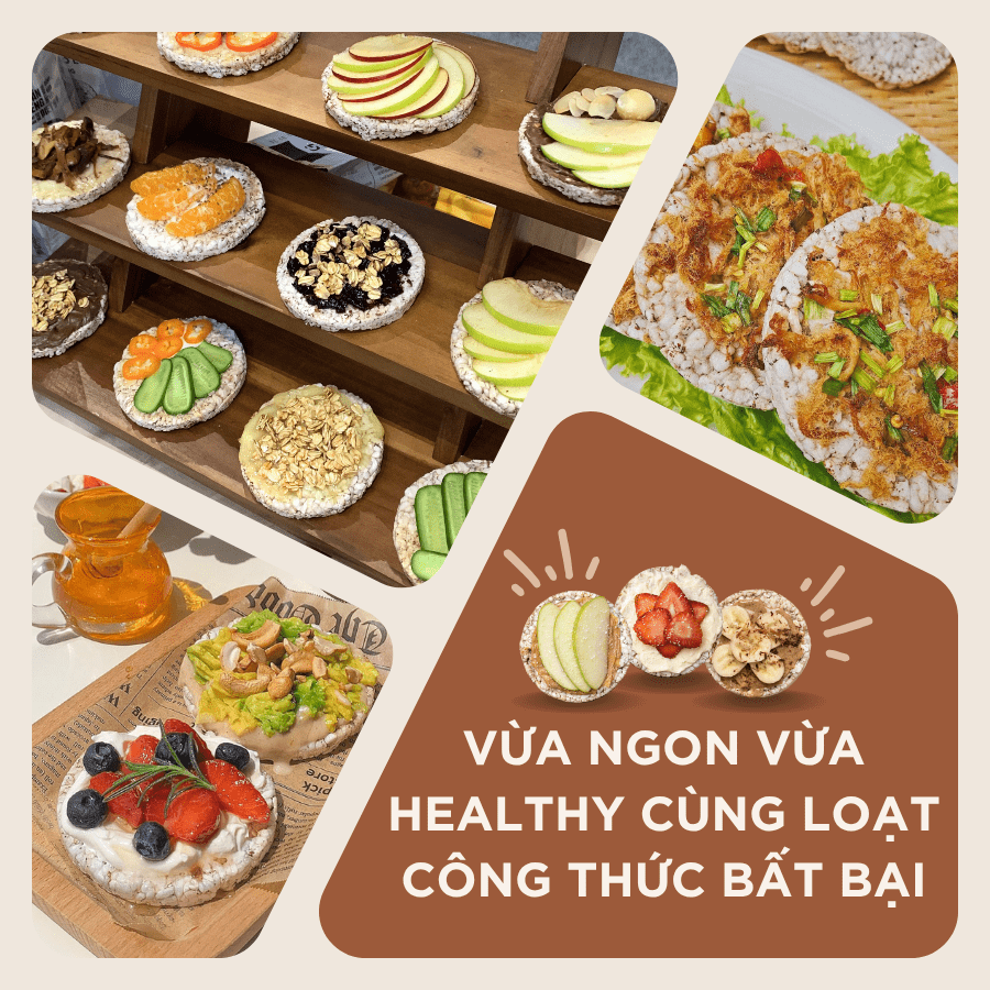 Bánh gạo lứt GUfoods (170g) - Không chiên dầu, Không đường, Từ gạo và ngũ cốc nguyên hạt, Lành mạnh, Phù hợp Eat clean, Ăn vặt healthy, Thực dưỡng, Tập gym, Thuần chay, Đa dạng hương vị