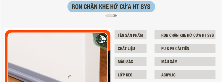 ron chặn khe cửa ht sys, ron dán khe cửa ht sys, ron cao su chặn nước ht sys, ron cao su chống ồn cửa gỗ ht sys, ron cao su cửa kính ht sys