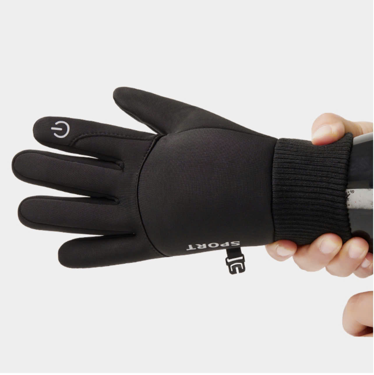 Găng tay nam mùa đông cảm ứng lót nỉ lông cực ấm lòng bàn tay chống trượt cao cấp GTN89