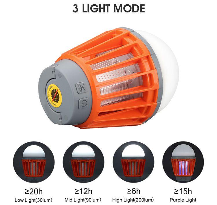 Photocatalyst Mosquito Lamp Portable Mosquitos Repellent Bug Insect Light Waterproof Electronic Pest Control UV Lights