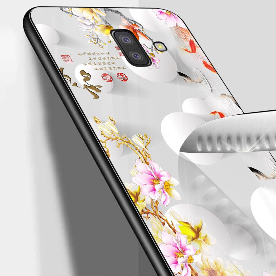 Ốp kính cường lực cho điện thoại Samsung Galaxy J4 - J6 - J6 PLUS - J6 PRIME - J8 - cá chép MS CA004