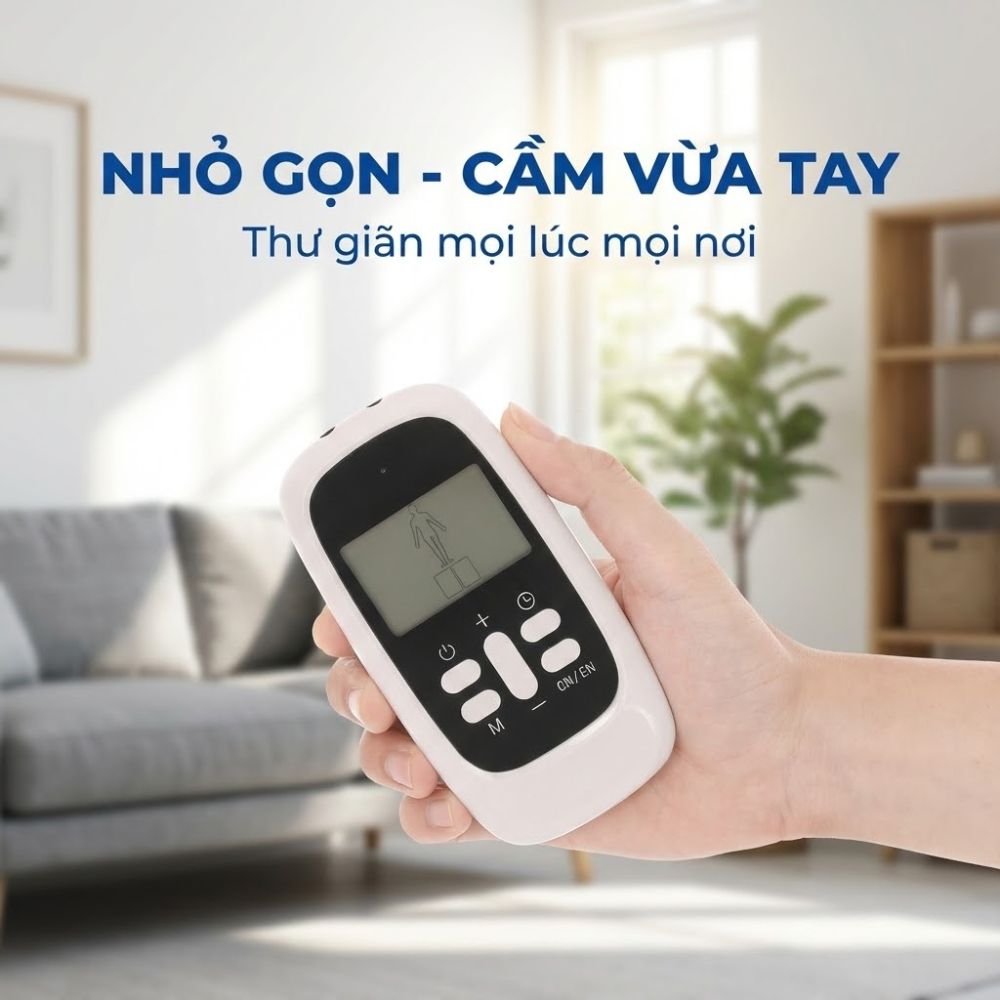 Máy Massage Xung Điện 4 Miếng Dán, 15 Mức Cường Độ, 8 Chế Độ, Giảm Đau Nhức, Tăng Cường Tuần Hoàn Máu Kachi MK46 - Hàng chính hãng