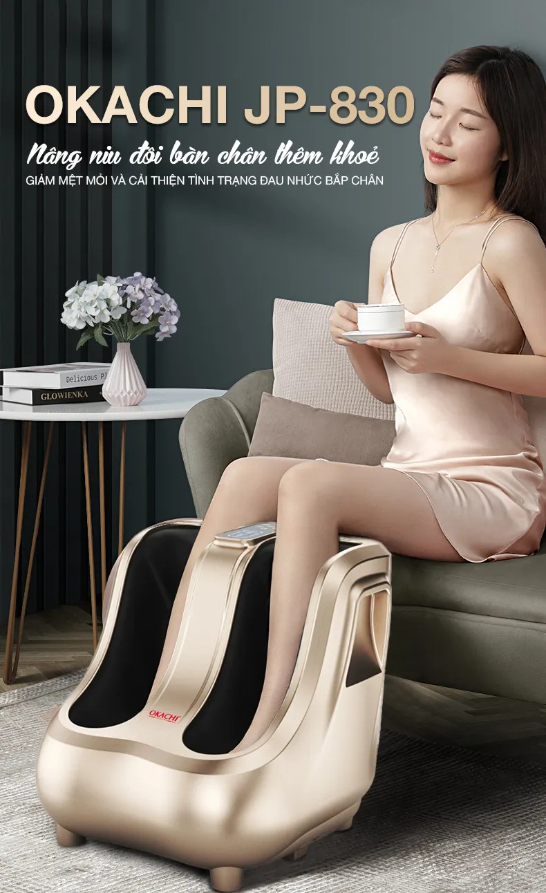 Máy massage bàn chân bắp chân OKACHI JP-830