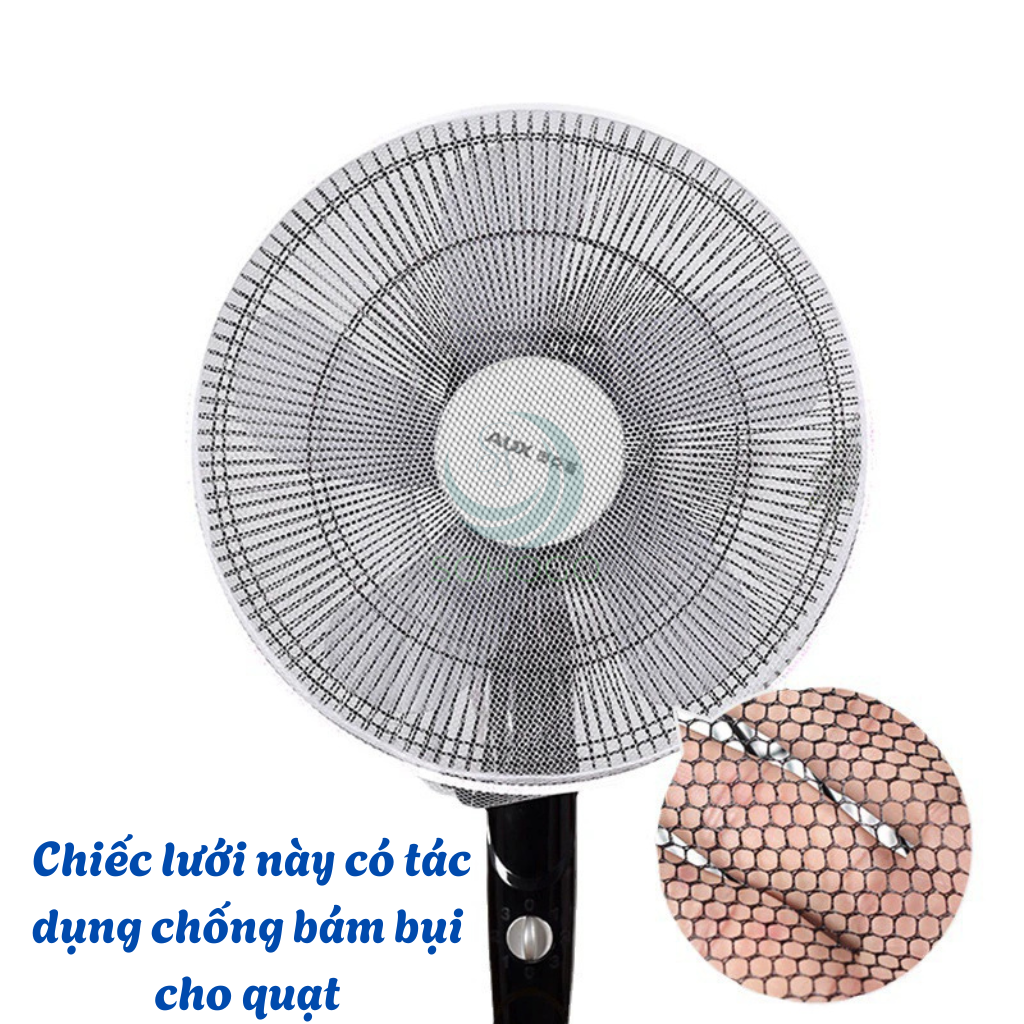 Lưới Bọc Quạt An Toàn Cho Bé 40-50cm Màng Bọc Bảo Vệ Quạt Điện Đa Năng Áo Lưới Che Quạt Chống Bụi & An Toàn Trẻ Nhỏ-18 inch