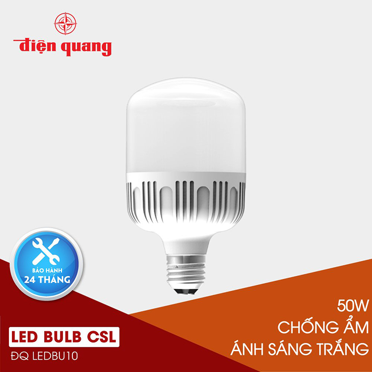 Bóng Đèn Led Bulb Công Suất Lớn Điện Quang ĐQ Ledbu10 50765AW (50W Daylight, Chống Ẩm)