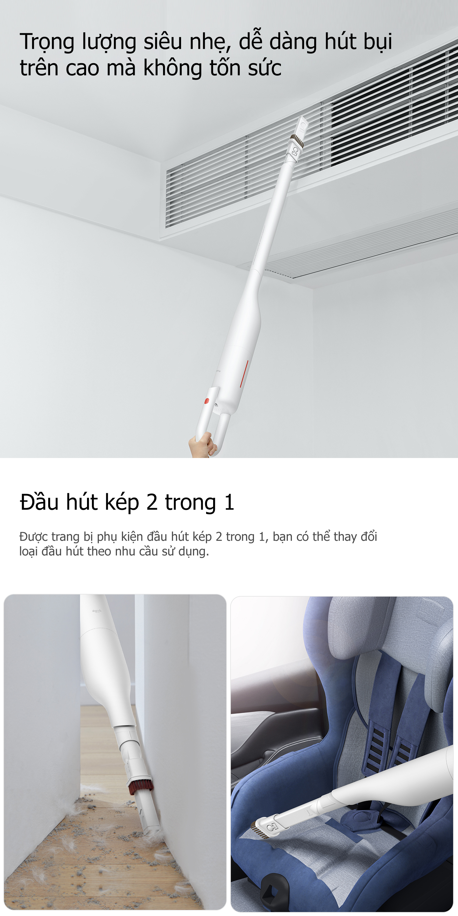 máy hút bụi không dây cao cấp deerma vc01