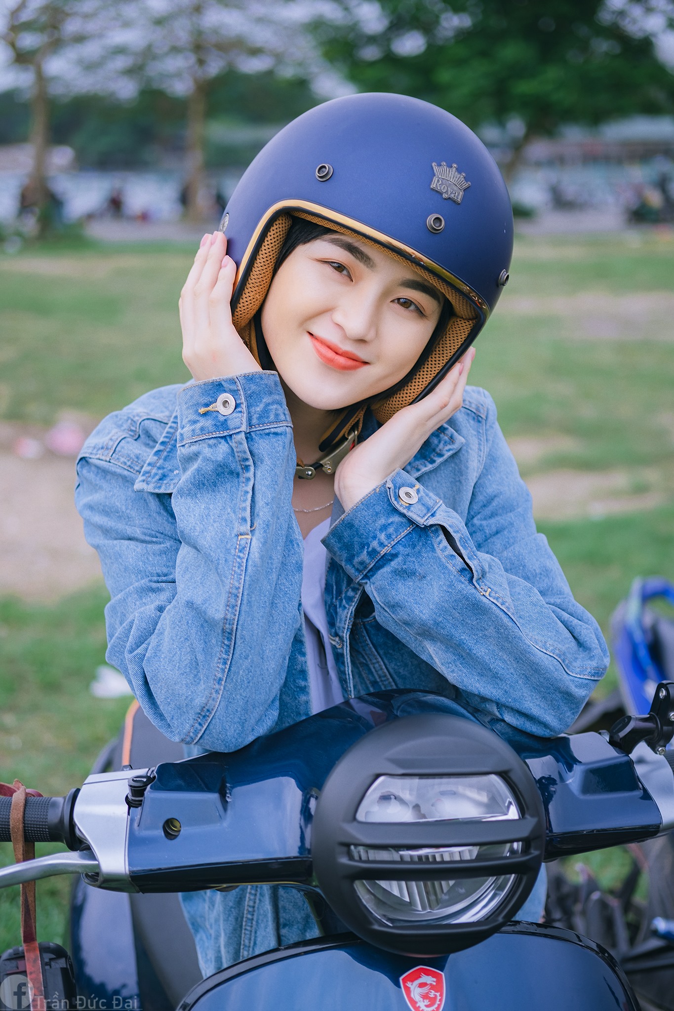 Mũ Bảo Hiểm 3/4 Đầu Royal M20C Ruby Trơn