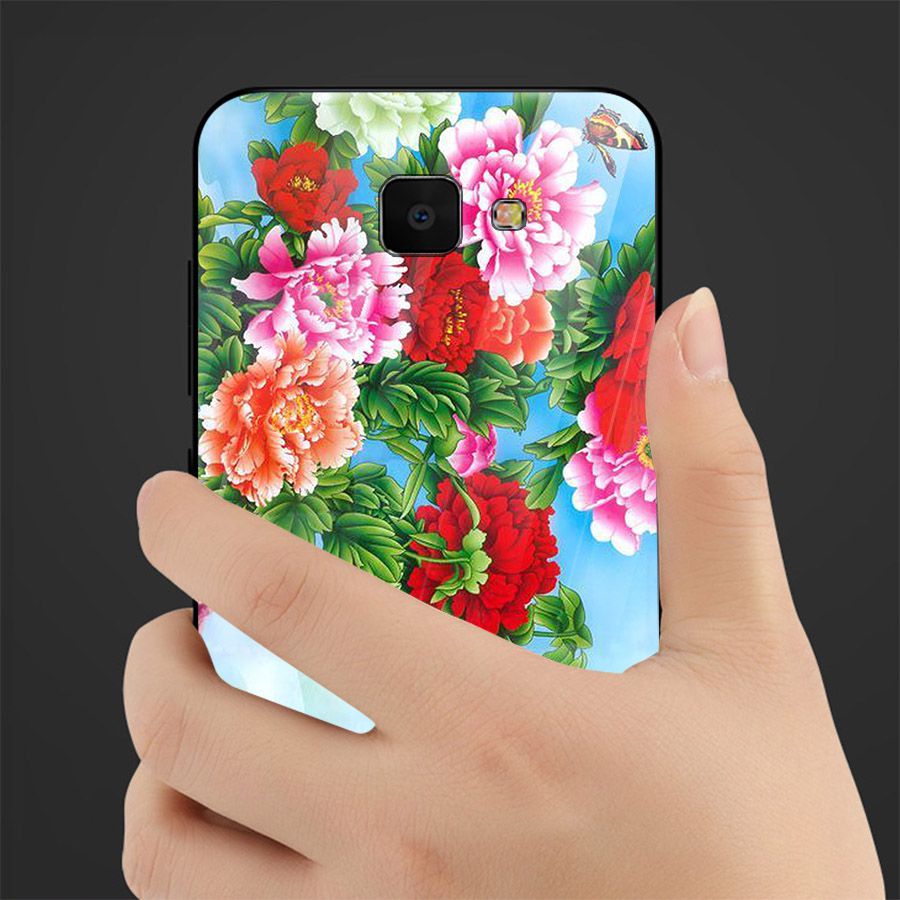 Ốp kính cường lực cho điện thoại Samsung Galaxy A50 - mẫu đơn MS MAUDON051