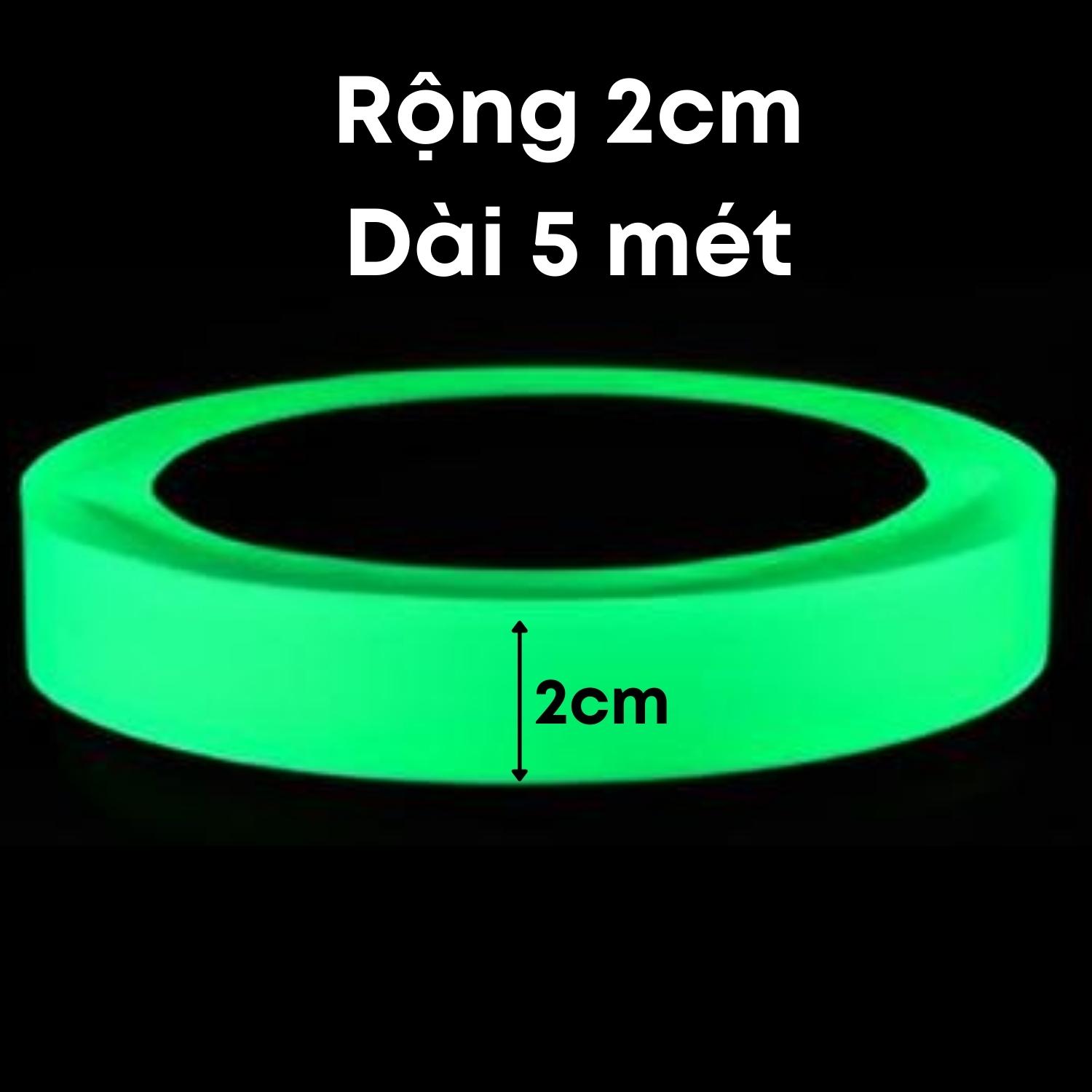 Băng keo dạ quang phát sáng dài 5 mét, miếng dán phản quang dán cầu thang, trang trí, ổ điện, xe đạp, xe oto Legaxi