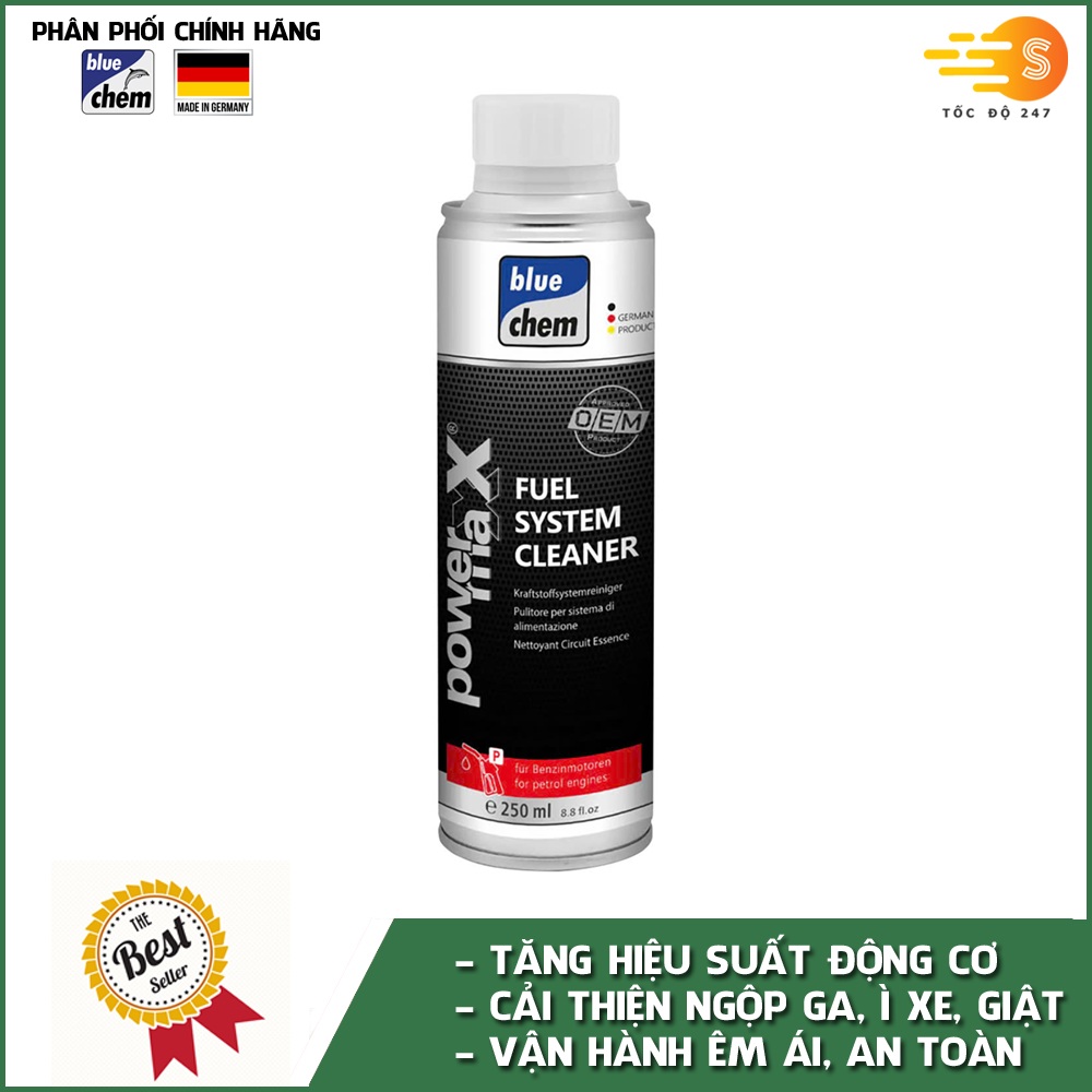 Bộ 3 Sản Phẩm Bluechem Làm Sạch Và Bảo Dưỡng Động Cơ Ô tô Xăng (3 x 250ml)