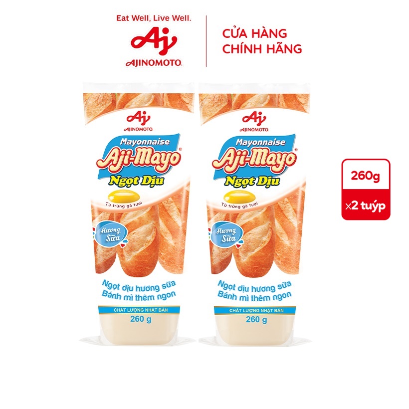 combo 2 tuýp xốt mayonnaise aji-mayo vị dịu (260g tuýp) 1