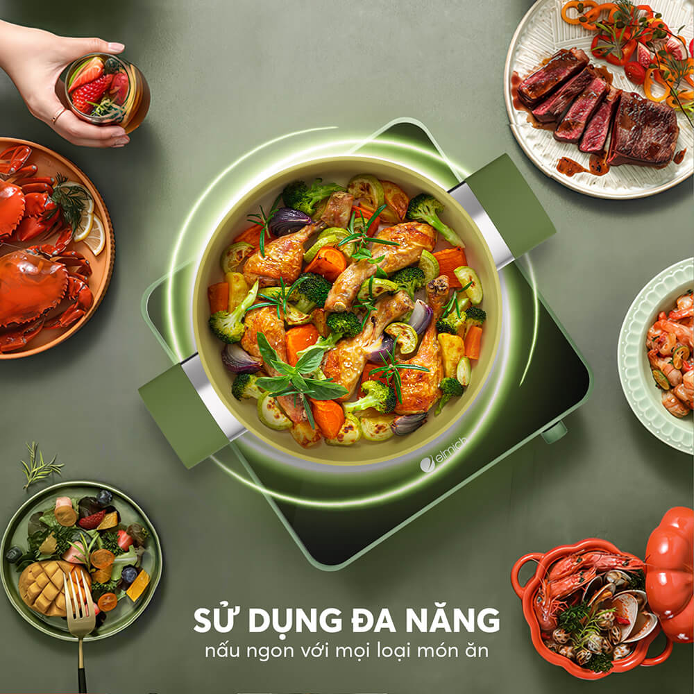 Nồi phủ sứ an toàn Elmich Olive EL-5523OV