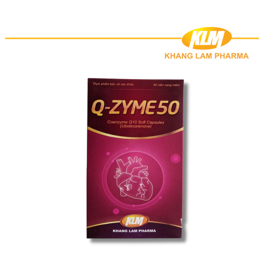 Viên uống Q-Zyme 50 Tăng cường chức năng hệ tim mạch (Hộp 60 viên nang mềm)