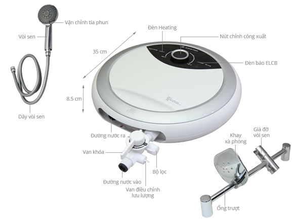 Máy Nước Nóng Tức Thời ARISTON RMC45PE-VN New-Hàng Chính Hãng