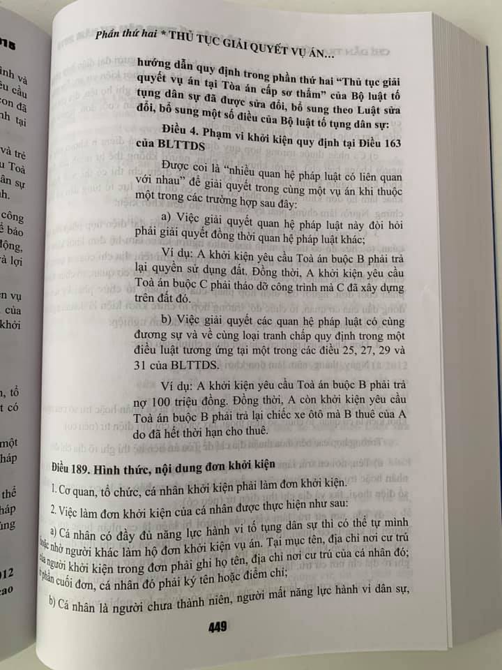 Chỉ Dẫn Tra Cứu, Áp Dụng Bộ Luật Tố Tụng Dân Sự Năm 2015 (Tái bản lần thứ nhất có sửa đổi, bổ sung) - Bản in năm 2022