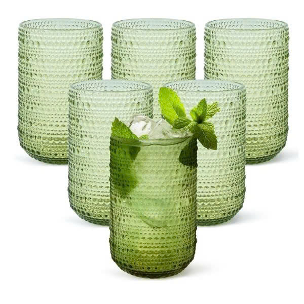 Set 6 cốc thủy tinh vân hạt Viola 380ml Hàng chính hãng