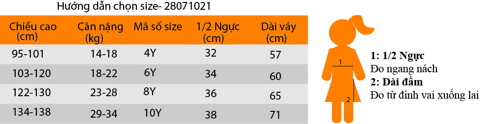 Đầm Thun  Bé Gái V.T.A.Kids 28071021