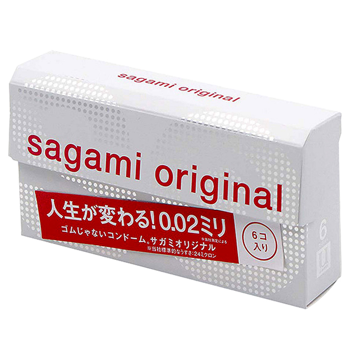 Bao cao su Sagami Original Siêu Mỏng 0,02 mm Hộp 6 Chiếc Nhật Bản mylovestore