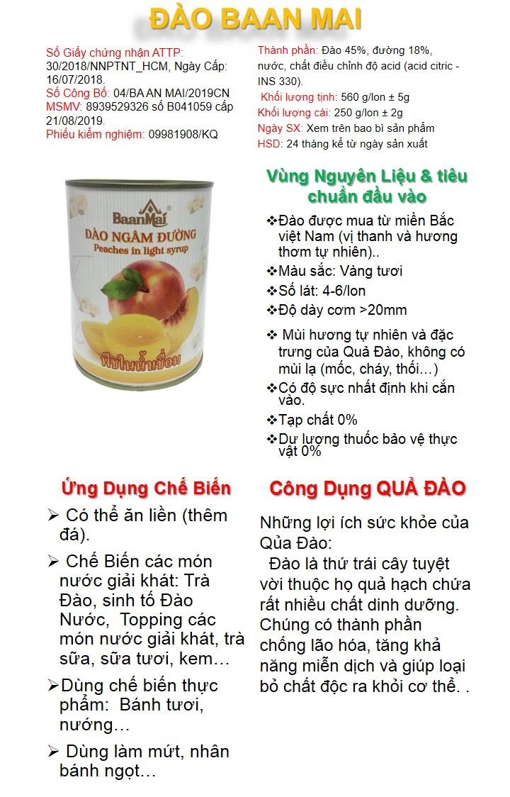 Đào Ngâm Nước Đường BaanMai (560gr) 4