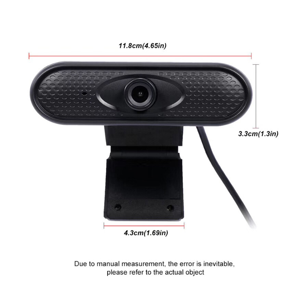 Webcam HD 1080P Không Driver, Lấy Nét Tự Động Tích Hợp Micro & Cổng USB Cho Laptop và PC