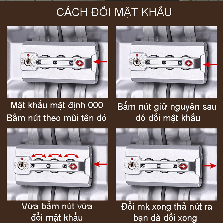 Vali Nhôm Nguyên Khối Khóa Sập NiceVilla 20inch-24inch-29inch