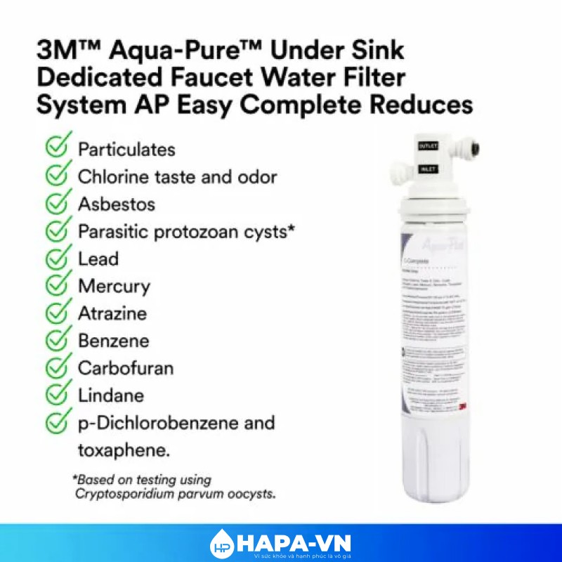 [SIÊU TỐC] Máy Lọc Nước 3M AP2-C405-SG | AP-EASY COMPLETE Mini Fitler - Uống Trực Tiếp Từ Vòi Hoặc Gắng Cho Tủ Lạnh - Hàng Chính Hãng 3M