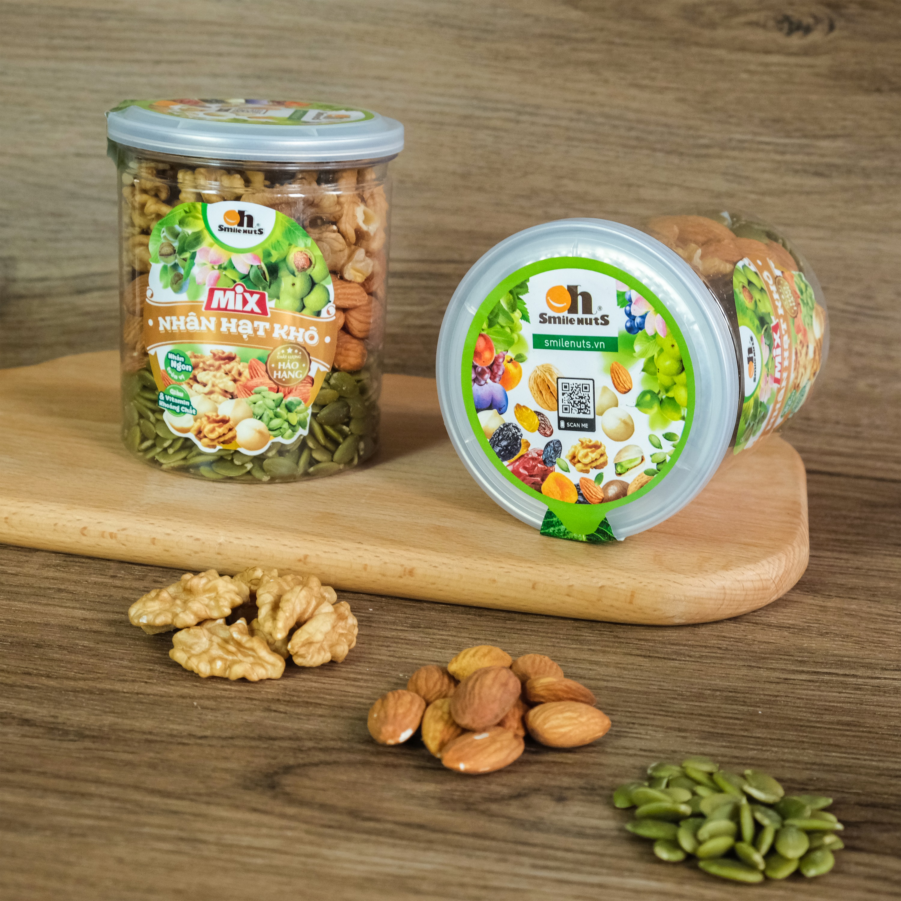 Hộp Mix nhân hạt khô Smile Nuts 255g (Ảnh chụp thực tế)