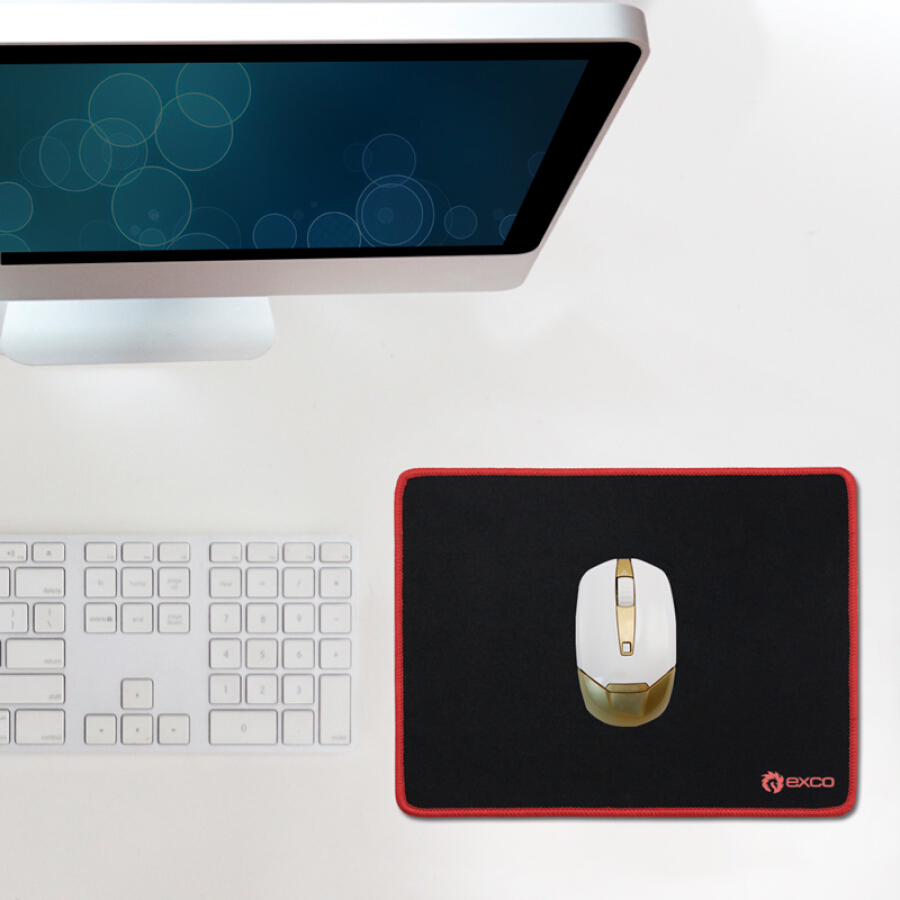 Appropriate cool EXCO game rubber wrapped mouse pad home office pad precision lock non-slip bottom MSP035 black