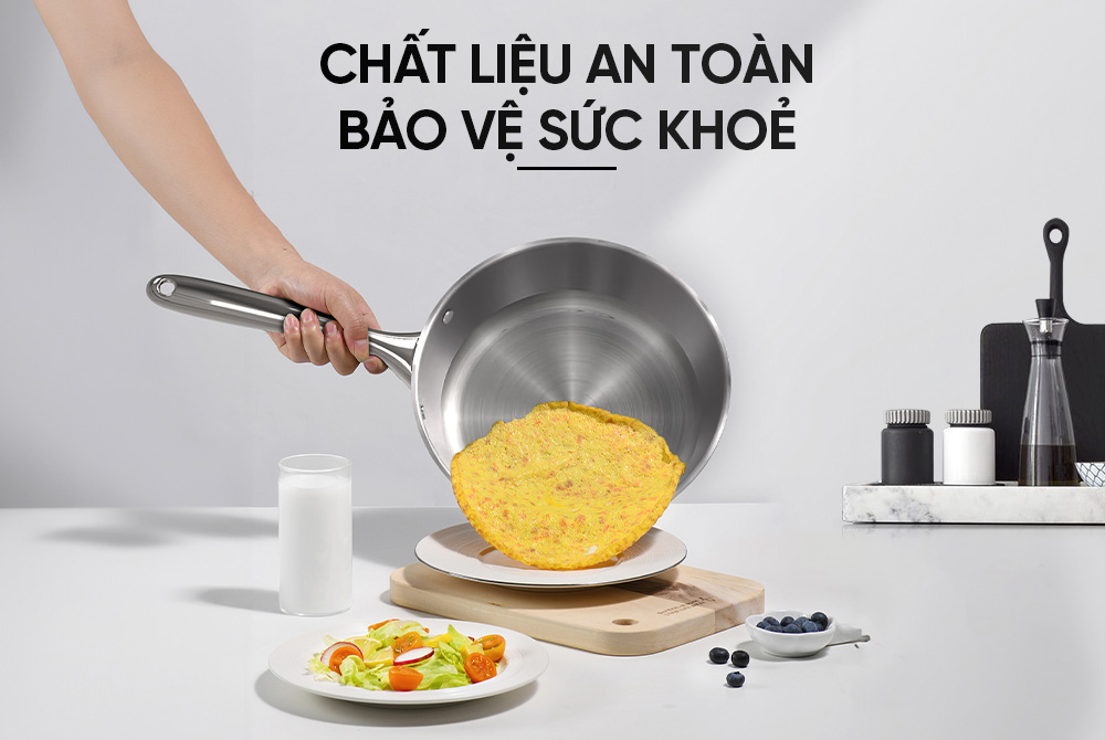 Bộ Nồi Chảo Inox 304 Đáy Liền Sunhouse SHG808