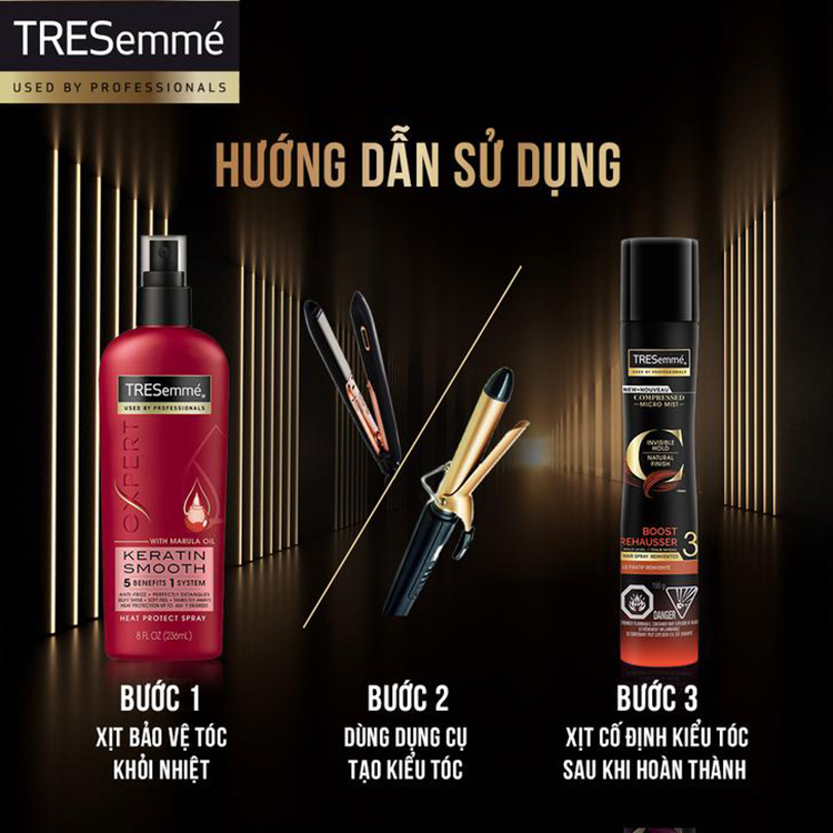 Xịt Tạo Kiểu Tóc Giữ Độ Phồng Tresemme Compressed Micro Mist (155g)