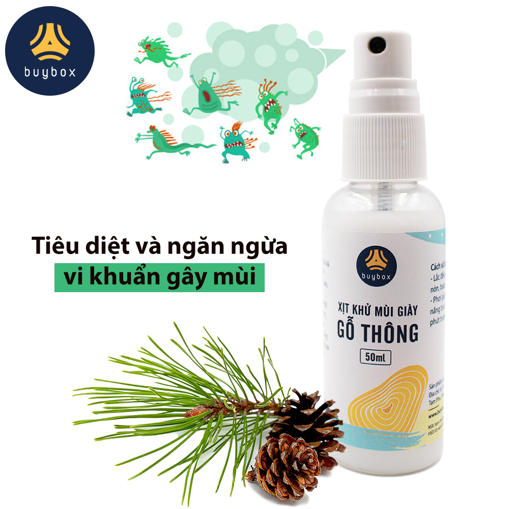 Tinh dầu xịt khử mùi giày giúp ngăn ngừa vi khuẩn gây mùi và đem đến hương thơm thiên nhiên - buybox - BBPK71 diệt vi khuẩn hiệu quả
