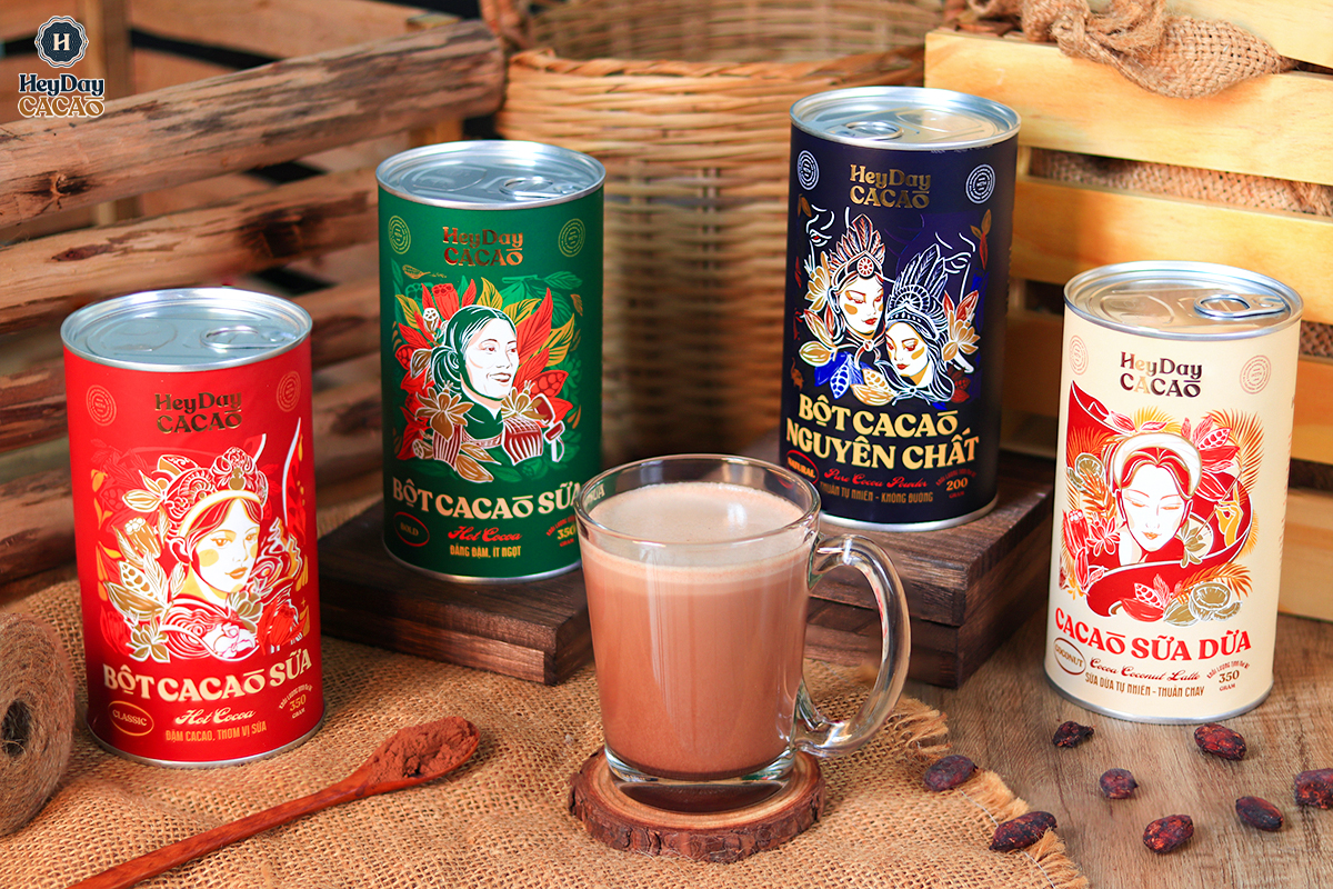 Bột cacao sữa Classic - Đậm cacao, thơm vị sữa – Lon 350g - Bộ sưu tập sản phẩm cacao 