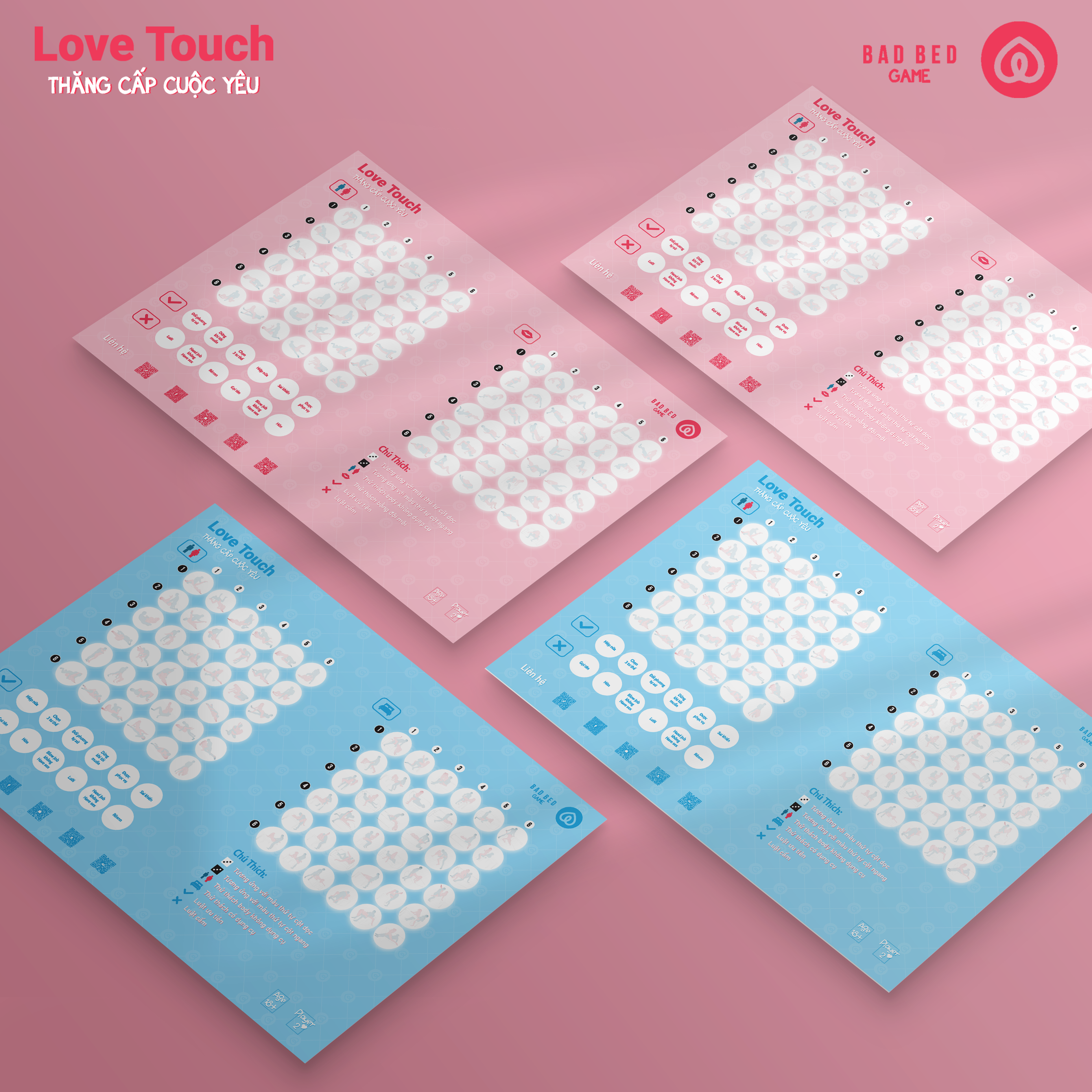 Bảng game Bad Bed trò chơi drinking game nâng tầm cảm xúc cho các cặp đổi yêu nhau