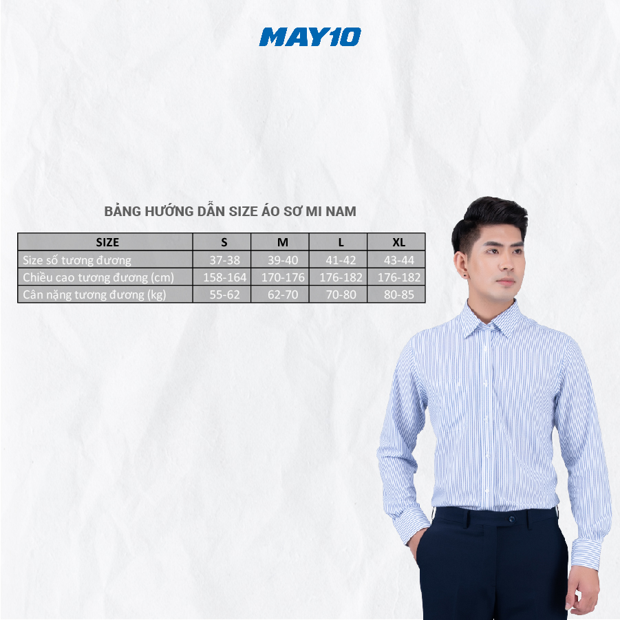 Áo sơ mi nam dài tay dáng suông May 10 mã 010122014OLLT màu 559 - Áo sơ mi nam tay dài trơn Áo Sơ Mi Nam Dài Tay Dáng Suông May 10 Mã 010122014Ollt Màu 559 - Áo Sơ Mi Nam Tay Dài Trơn
