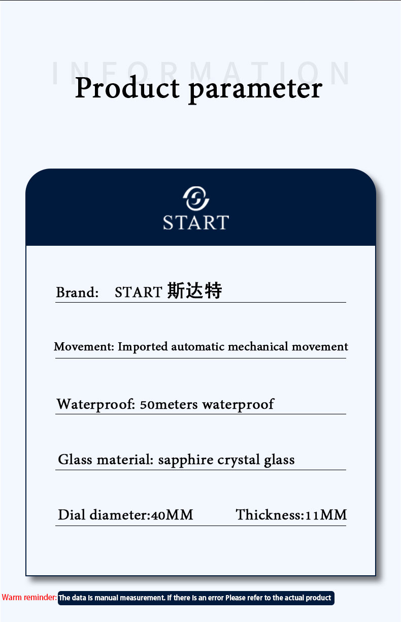 【START】Đồng hồ nam Gypsophila sản phẩm chính thức đồng hồ kim cương chống nước dạ quang đồng hồ cơ tự động nam chức năng hiển thị thứ ngày chất lượng Thụy Sĩ