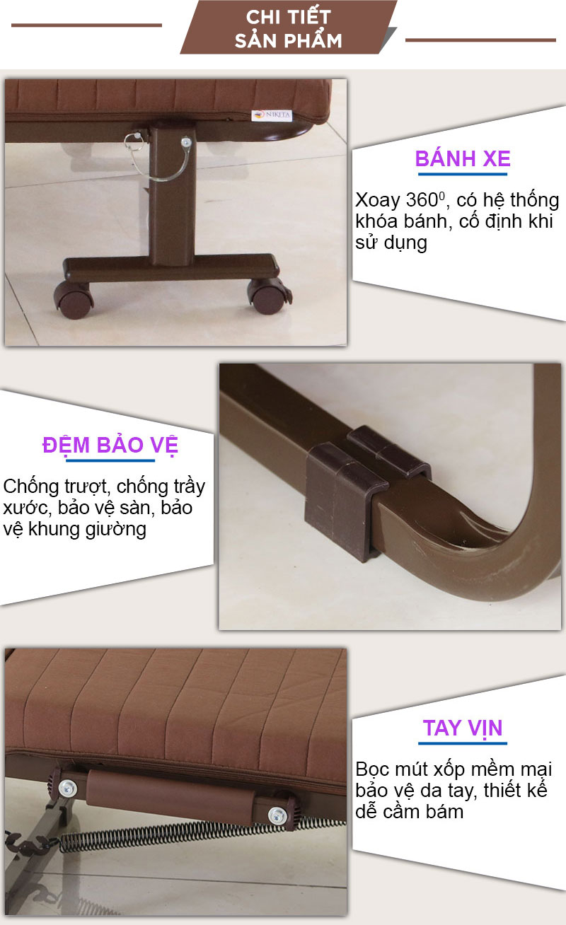 Giường gấp kiểu dáng Hàn quốc NIKITA NKT-HQ120