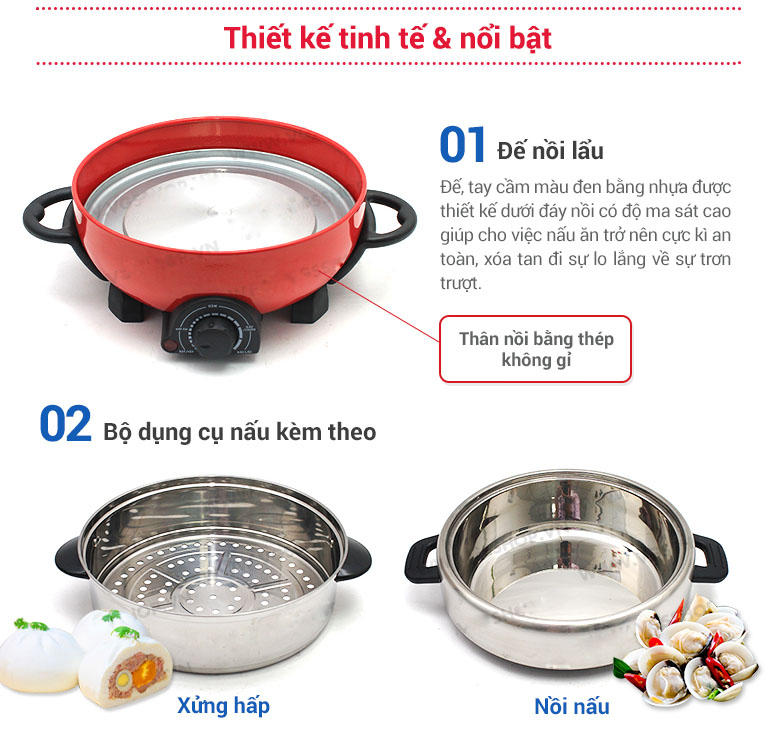 Nồi Lẩu Điện Đa Năng GoodLife 4L M-K 39